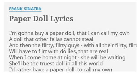Paper Doll Frank Sinatra Lyrics