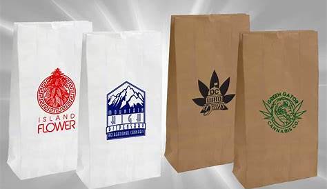 Kraft Paper 4# lunch bag - Ganja Print