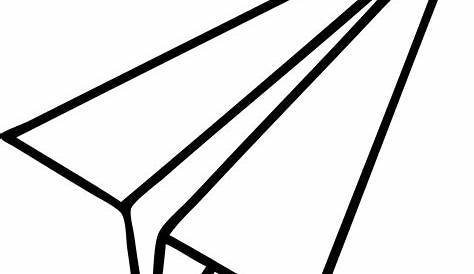 Line drawing cartoon paper plane Royalty Free Vector Image