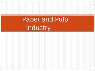 paper and pulp industry pdf