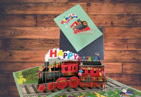 paper and tools for train pop up cards