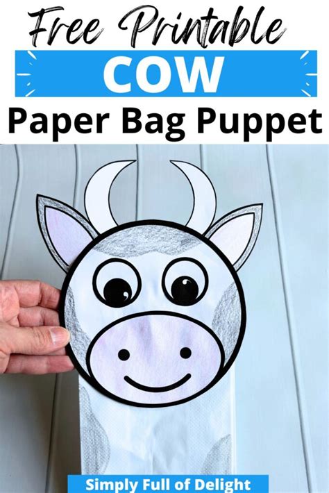 Paper Bag Cow Puppet