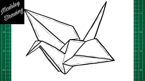 Paper Crane Drawing Simple