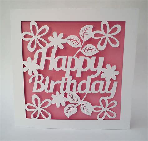 paper cut out birthday cards