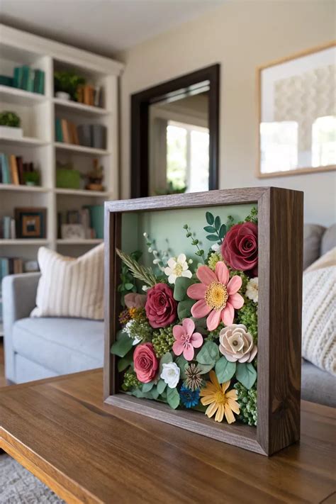 Paper Flower Shadow Box