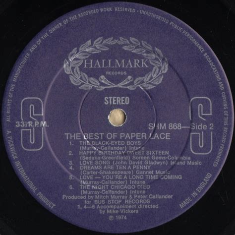 Paper Lace Record Value