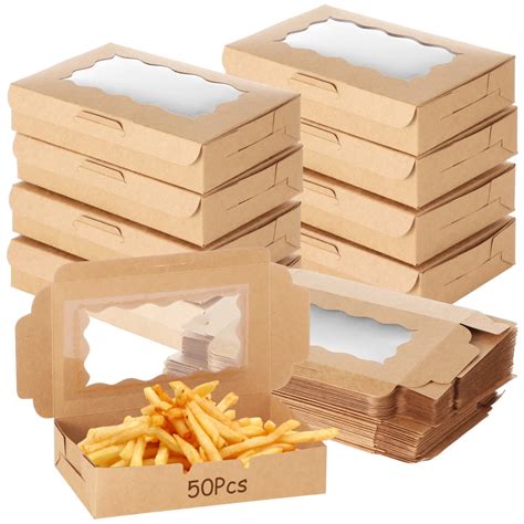 Kraft Lunch Box 10 Paper Food Boxes Party Picnic Buffet