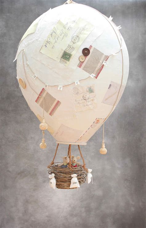 paper mache hot air balloon art project