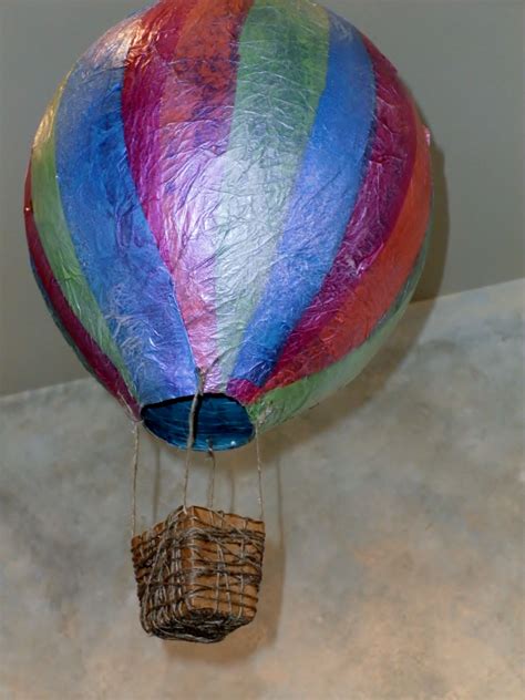 paper mache hot air balloon craft