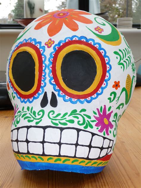 Paper Mache Skull Head