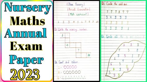 Paper Of Nursery Class