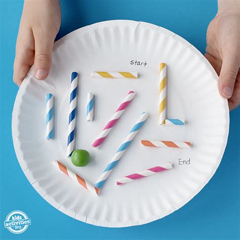 Paper Plate Marble Maze