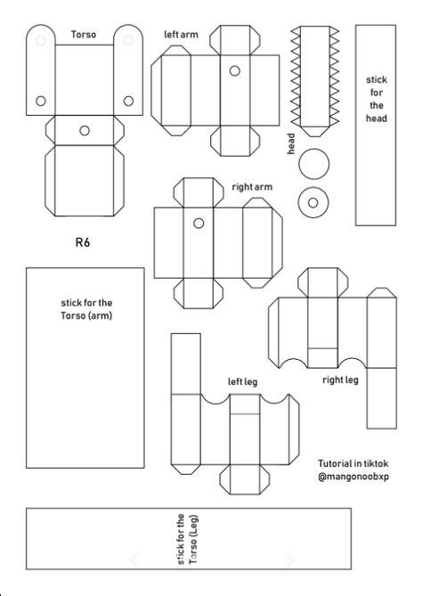 Paper Ragdoll Template