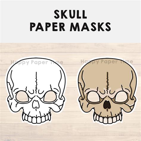 Paper Skull Mask Printable