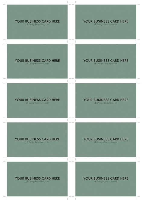 Paper Source Printable Business Card Template