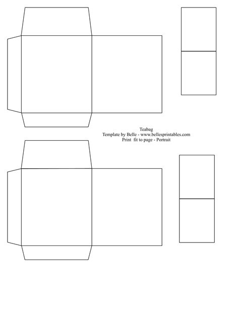 Paper Tea Bag Holder Template