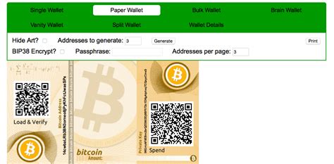 Paper Wallet Bitcoin Cold Storage