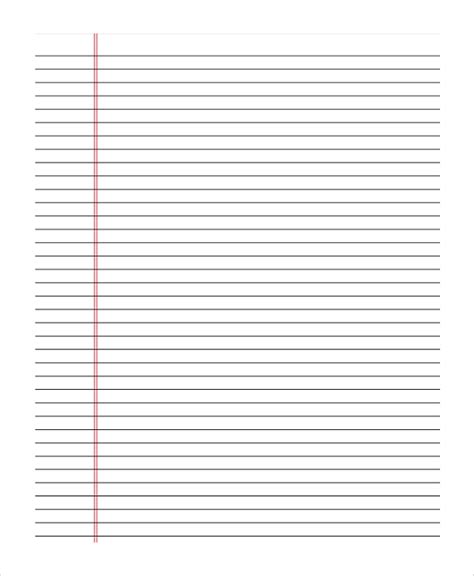 Paper With 1 And 1 2 Line Example
