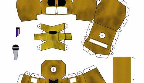 five nights at freddy's golden freddy papercraft by Adogopaper on