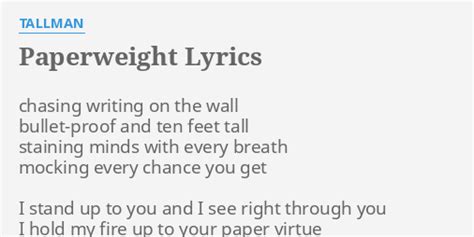 Paperweight Lyrics Deutsch