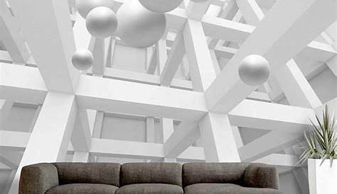 Papier Peint 3d Blanc Design Panoramique 3D , Pas Cher