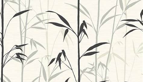 Papier Peint Bambou Noir Et Blanc , Tapisserie Luxe