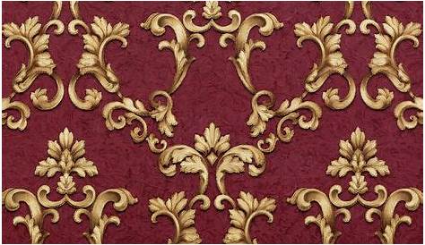 Papier peint baroque bordeaux Buckingham intissé KALICO