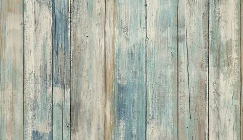 Sticker papier peint bois vintage bleu SALON Design