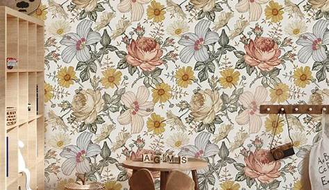 Papier Peint Fleur Vintage s Miho 10 M Muraem