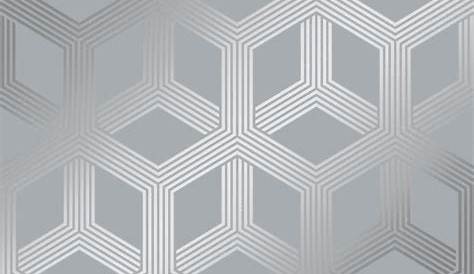 Papier peint Géométrique Polygones gris clair Trinidad