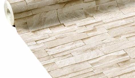 Papier Peint Mur de pierre beige clair 3D Wall de Lutèce