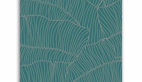Papier peint vinyle expansé sur intissé Palme vert argenté