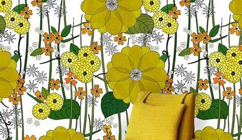 Arthouse papier peint Vintage motif moderne jaune Achat