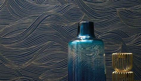 Crédence adhésive Klimt bleu nuit Art déco, Motif art