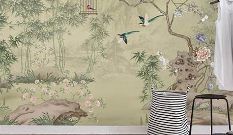 Papier peint style oriental, revêtement mural oriental
