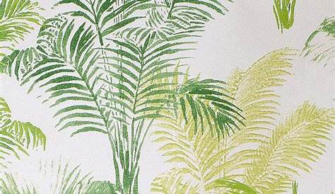 Papier peint vinyle lourd Palmier Vert CASTORAMA