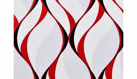 Karl Lagerfeld Papier peint fantaisie Gris, Rouge, Blanc
