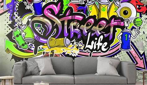 200x140 Papier Peint Street Art Sublime Colorful Graffiti