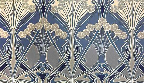 Impression "fleur bleue" Motifs art nouveau, Motif art