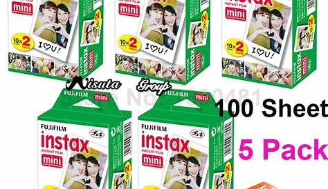 Papier Photo Instax Mini Fujifilm 20 Feuilles, Pellicule Blanche