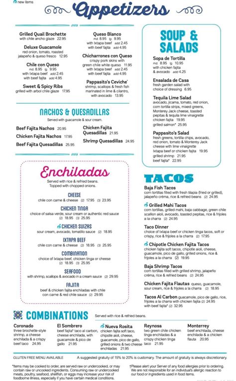 pappasito's cantina marietta menu