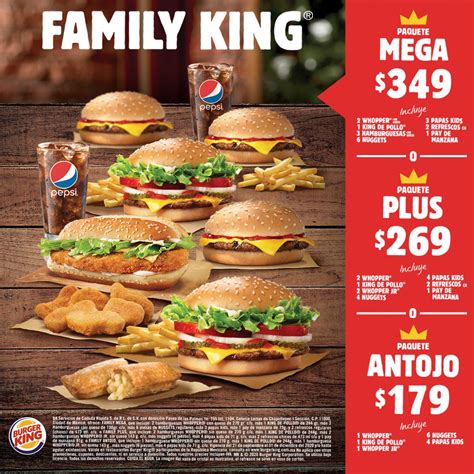 paquetes burger king precios