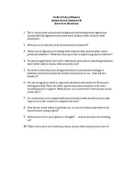 para educator interview questions