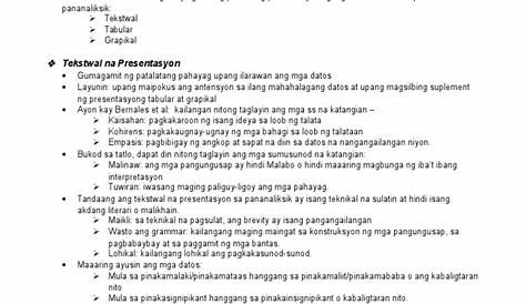 Filipino 8 Module Week 8: Resulta ng Pananaliksik at Pahayag sa Pag