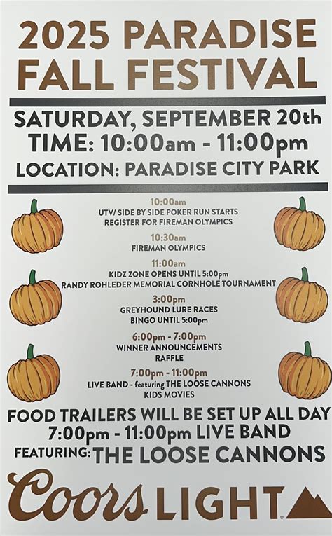 Paradise Ks Fall Festival