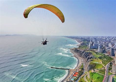 Scenic views during paragliding