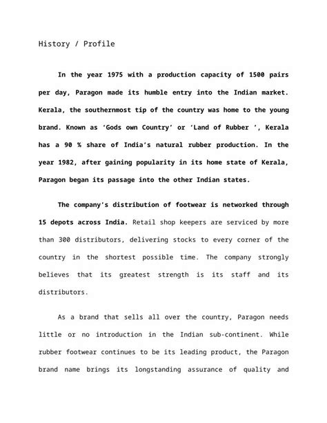 Paragon History In Hindi