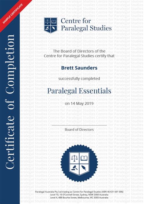 Paralegal Certificate Online Program