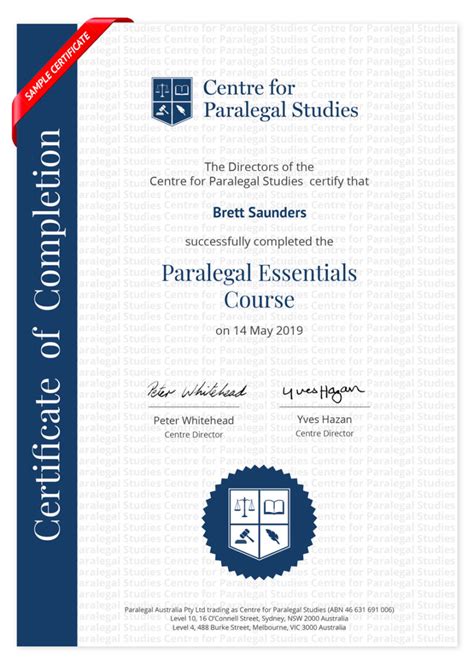 Paralegal Studies Certificate Program