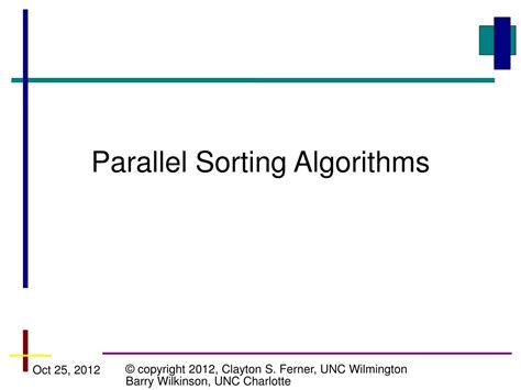 parallel algorithms for sorting